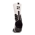thumbnail image 2 of NIBOLOG 1Pc Middle Socks Sweat Absorption Ribbing Mouth Number Design High Elasticity Basketball Socks for Sport, 2 of 8