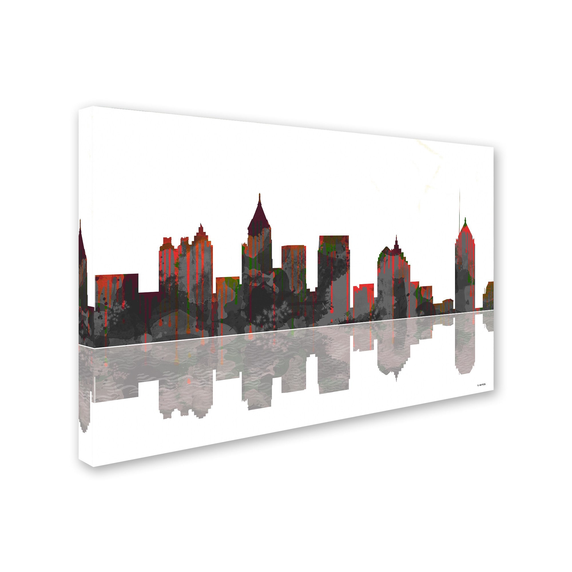 Marlene Watson "Atlanta Georgia Skyline" Canvas Art