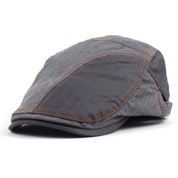 SikaFu Stripe Newsboy Caps Men Cotton Flat Peaked Cap Women Painter Beret Hats 06