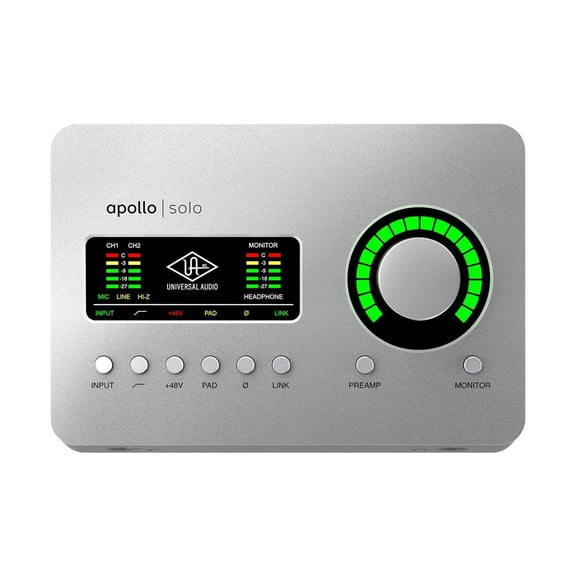 Universal Audio Apollo Solo Heritage Edition Desktop 2x4 Thunderbolt 3 Audio Interface with Realtime UAD Processing for Mac and Windows