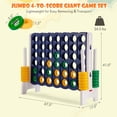 thumbnail image 3 of Gymax Jumbo 4-to-Score Game Set 4 in A Row Kids Adults w/ 42 Jumbo Rings, 3 of 10