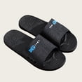 thumbnail image 4 of Unisex Slide Sandals Non-Slip Quick Dry Indoor Outdoor Fish Design Black House Slippers,Size 7.5-8.5, 4 of 5