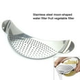 thumbnail image 4 of Windfall Stainless Steel Pan Pot Strainer with Recessed Hand Grips Suitable for All Sizes Up to 13, 4 of 7