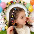 thumbnail image 4 of Set de mini clips para conejitos de Pascua | 10 accesorios coloridos de cartón para el cabello – Plástico multicolor | Regalo de fiesta de Pascua con conejitos, estrellas, formas de corazón,, 4 of 6