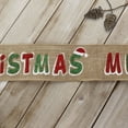 thumbnail image 3 of Ribbon Traditions Merry Christmas Text Red / Green Burlap Wired Ribbon 2 1/2" by 10 Yards, 3 of 3