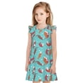 thumbnail image 1 of Fotbe Sea Otters Family In Blue Water Vestido de Dormir para Niñas de 3 a 10 Años, Mangas Cortas, Estilo Princesa, Pijama Camisón con Mangas Voladas-Large, 1 of 6