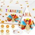 thumbnail image 6 of HOWAF 117pcs Turkey Thanksgiving Party Tableware Set, Turkey Day Disposable Dinnerware for Thanksgiving Dinner Supplies, Thankful Themed Paper Napkins Plates Cups Knife Fork Turkeys Tablecloth, 6 of 7
