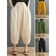 thumbnail image 3 of Pantalones de mujer, Pantalones de piernas anchas para mujer con bolsillos Meditación de vacaciones Meterk  Pantalones de mujer, 3 of 7