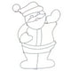 thumbnail image 1 of Decoración colgante para celebraciones, silueta LED de Papá Noel, 35,56 cm, paquete de 8, 1 of 1