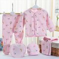 thumbnail image 2 of Baby Layette Gift Set Boy Boy Layette Set Unisex Baby Clothes 5 Piece Cartoon Elephant Print Layette Sets Cotton Clothes Gift Set Kaprioy Toddler Suit for Boys 0-3 Months, 2 of 7