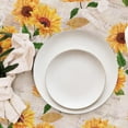 thumbnail image 3 of Sunflower Oval Tablecloth Yellow Floral Tablecloth, Indoor/Outdoor Waterproof Fabric Wrinkle Free Durable Oval Tablecloth for Oval Tables 60 X 120 Inch, 3 of 5