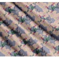 thumbnail image 3 of Soimoi Cotton Cambric Fabric Leaves & Orchids Floral Decor Fabric Printed Yard 56 Inch Wide, 3 of 7