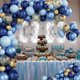 thumbnail image 4 of Navy Blue Balloon Arch Kit, 97pcs, Birthday Balloon Arch, Gold Blue Balloons, Gold Confetti, Baby Shower Balloon Arch, 4 of 5
