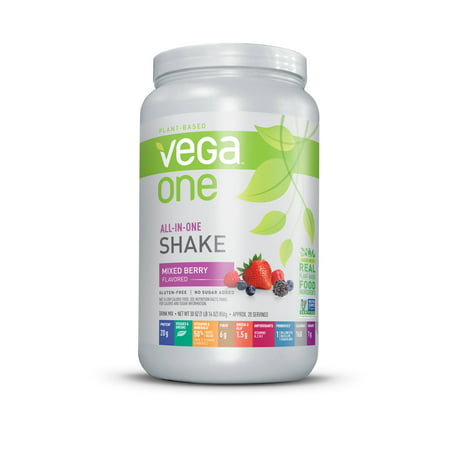 Vega One All in One Nutritional Shake, Mixed Berry, Large, 30