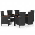 thumbnail image 4 of vidaXL Patio Dining Set 7 Piece with Cushions Garden Furniture Multi Colors, 4 of 6