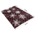 thumbnail image 4 of Red and Black Checkered Christmas Snowflake Pattern Blanket,Comfortable Soft Lamb Wool Throw Blanket,All Season,Warm Lightweight Blankets for Sofa Bed Couch Living Room Chair,40"x50", 4 of 4