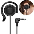 thumbnail image 1 of EXMAX 3.5mm Single Left Side Earphone Earbud Over Ear Headphone for EXD-101 ATG-100T EX-200N EX-100 Wireless Tour Guide Receiver Touring Groups Audience Radio Podcast Laptop MP3 (Left Side), 1 of 9