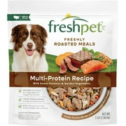 Freshpet Healthy & Natural Dog Food, Roasted Meals Multiprotein Recipe, 3lb