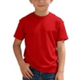 thumbnail image 1 of T-shirts pour Enfants Manches Courtes T-Shirts Rouges Col Rond T-Shirts d'Été pour Enfants T-Shirt Jeunesse 3-4 Ans, 1 of 5