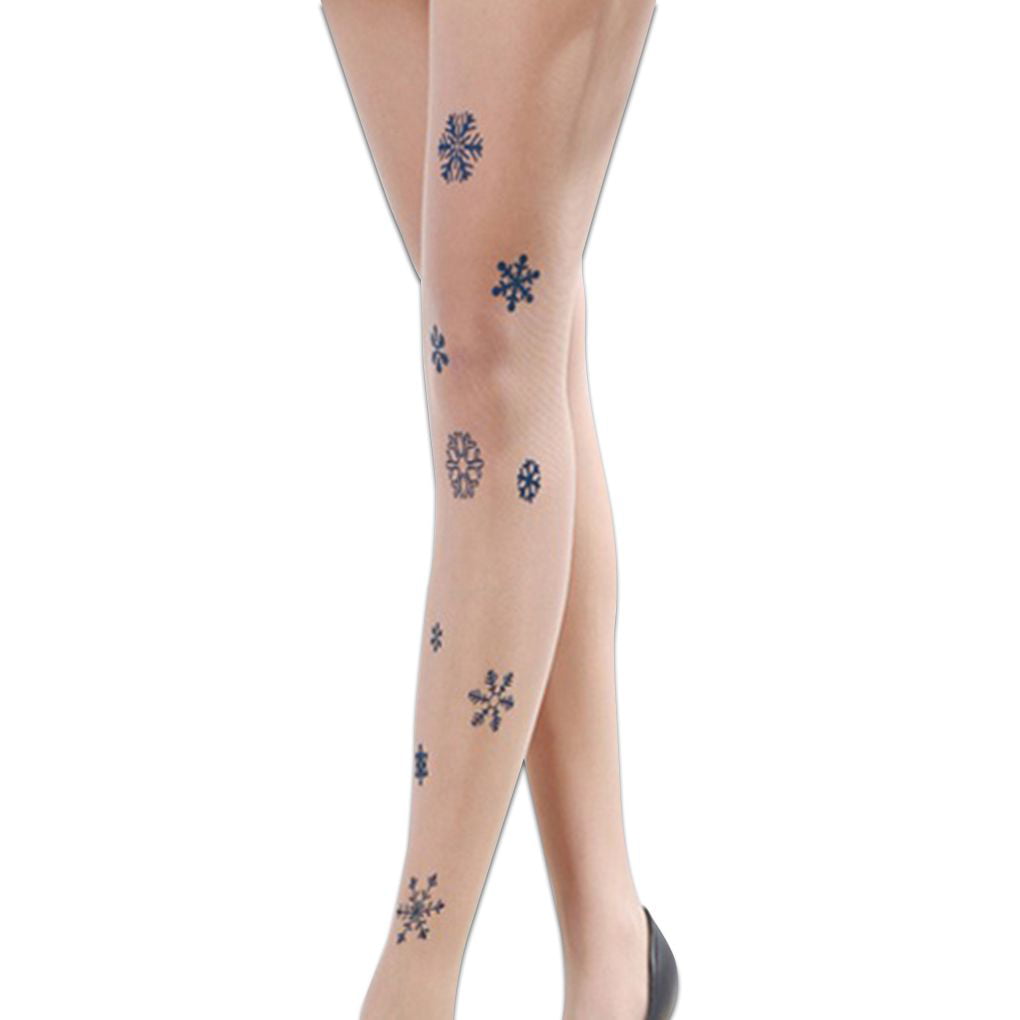 Women's Velvet Printing Tattoo Sheer Ultrathin Stockings with Single y  Printing Tattoo Stockings Upshift Crotch | Walmart Canada