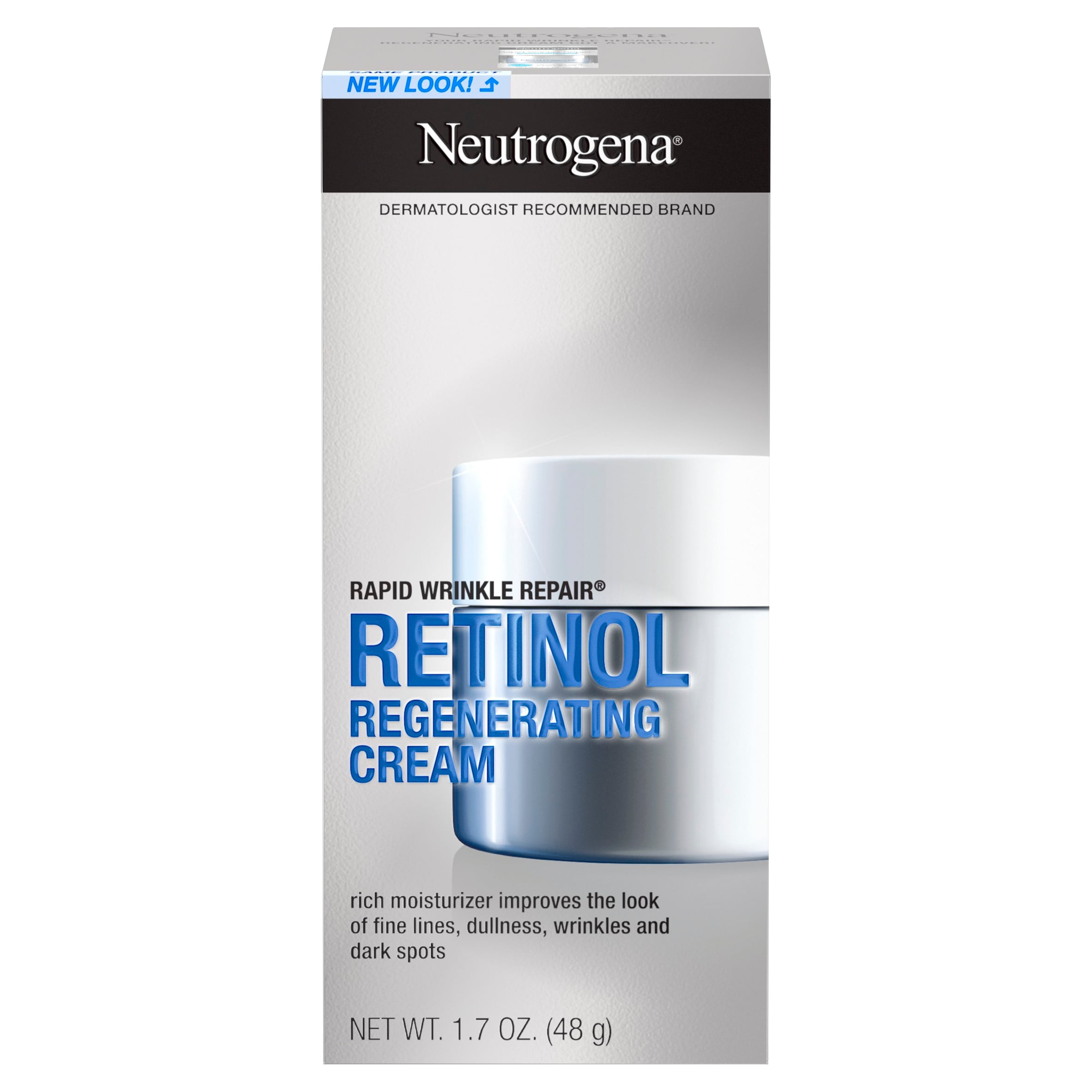 Neutrogena Rapid Wrinkle Repair Retinol Cream, Hyaluronic Acid, 1.7 oz