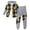 V38-Yellow, variant on WhouRiu Boys Girls Casual Outfits Plaid Graphic Buttons Hoodies Pants Sets Kids Unisex Fall Clothes