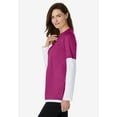 thumbnail image 3 of Woman Within Plus Size Layered-Look Crewneck Tee, 3 of 5