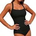 thumbnail image 4 of Yievot Tankini Swimsuits for Women Two Piece Tummy Control Bathing Suits with High Waisted Bottom Ladies Cute Swimwear, 4 of 5
