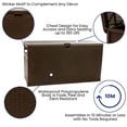 thumbnail image 3 of BizChair 120 Gallon Plastic Deck Box - Outdoor Waterproof Storage Box for Patio Cushions, Garden Tools and Pool Toys, Brown, 3 of 9