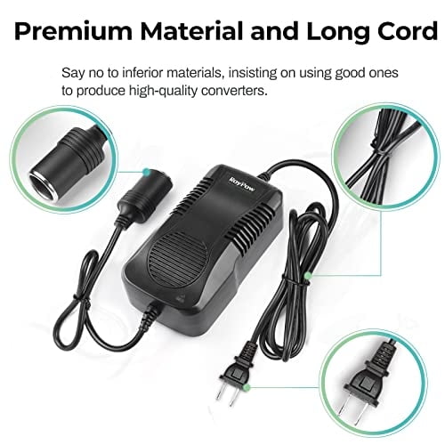 Convertidor de CA a CC, RoyPow 180W (Max 200W) 15A 100V~120V a 12V Enc