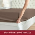 thumbnail image 4 of Mellanni Fitted Sheet, up to 16" Deep Pocket, Soft Microfiber, 1 Piece Twin, Dark Taupe, 4 of 7