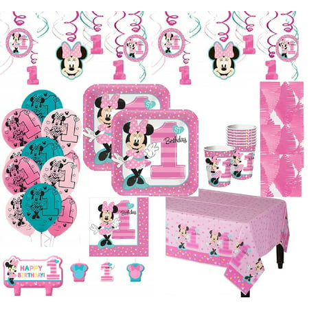 Minnie Mouse 1st Birthday Mega Kit for 16 Guests (Best 1st Birthday Presents)