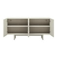 thumbnail image 4 of Windham Cream Wood Four Door Credenza with Adjustable Shelves, 4 of 6