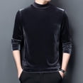 thumbnail image 2 of Men’s High Neck Long Sleeve T-Shirt Casual Versatile Winter Base Layer Top, 2 of 5