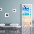 thumbnail image 3 of Calcomanías de pared de PVC de 77 x 200 cm para decoración del hogar, transforman la sala de estar, la cocina, el dormitorio y el baño. Adhesivo de puerta con ilusión 3D, 3 of 5