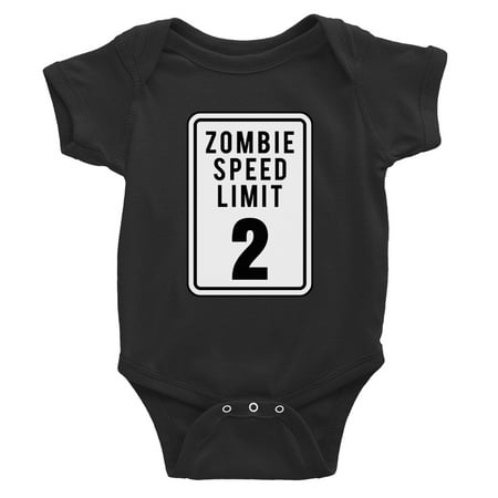 

Zombie Speed Limit Baby Bodysuit Gift Black