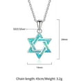 thumbnail image 6 of Opal Star Of David Necklace,Crystal Fire Opal Hexagram Choker Birthstone Statement Necklace, 6 of 6