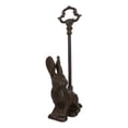 thumbnail image 3 of Rustic Cast Iron Bunny Hare Rabbit Door Stop Or Porter With Long Handle, 3 of 9