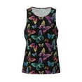 thumbnail image 4 of Easygdp Rainbow Butterflies Men's Tank Top, Sleeveless Muscle T Shirts, Breathable, Quick-Dry, Loose for Gym, Running, Fitness - XX-Large, 4 of 9