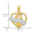 thumbnail image 3 of Finest Gold 10K Yellow with Rhodium No.1 Wife Heart Charm, 3 of 3