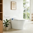 thumbnail image 3 of Marcel White Ceramic Smart Toilet with Tankless Flush Bidet Wash Auto Flush, 3 of 14
