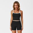 thumbnail image 6 of AEXTO 2 Piece Women's Sportswear Tank Top With High Waisted Hip Lifting Shorts Gym Yoga Exercise Clothing, 6 of 8