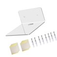 thumbnail image 3 of Luzkey 4Pcs Acrylic Wall Shelves Wall Mount Holder Rack Board Organizer Display Ledges for Home Room Power Strip Outlet, 3 of 8