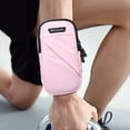 thumbnail image 4 of PU outdoor fitness bag unisex arm with arm wrist bag fun run equipment - pink, 4 of 5