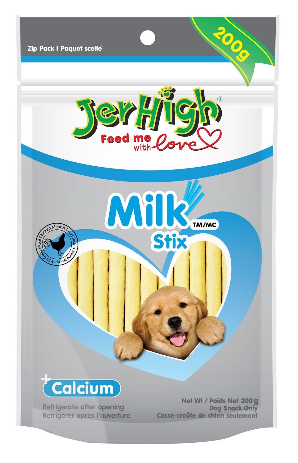JerHigh Milk Stix Dry Dog Snack, 200 g