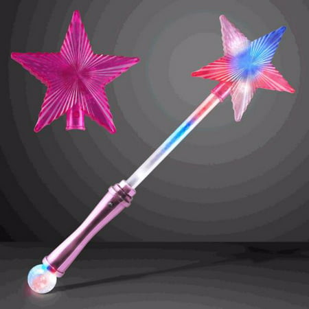 Light Up Crystal Star Wand Pink