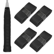 Uxcell 4-Pack Tennis Racket Grip Tape Anti-Slip Sweat Absorbent Pickleball Overgrip Grip Tapes for Pickleball/Racquetball/Badminton Black