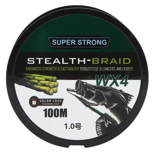 100M PE Lure Bait Fishing Line Tackle 4-Weave Anti-Bite Strong Tension Tackle Accessorywhite 1.0