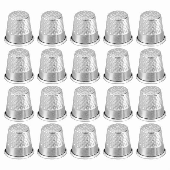 Sewing Thimble Finger Protector, 20 Pcs Metal Finger Shield Ring for Hand Sewing, Craft Accessories DIY Sewing Tools