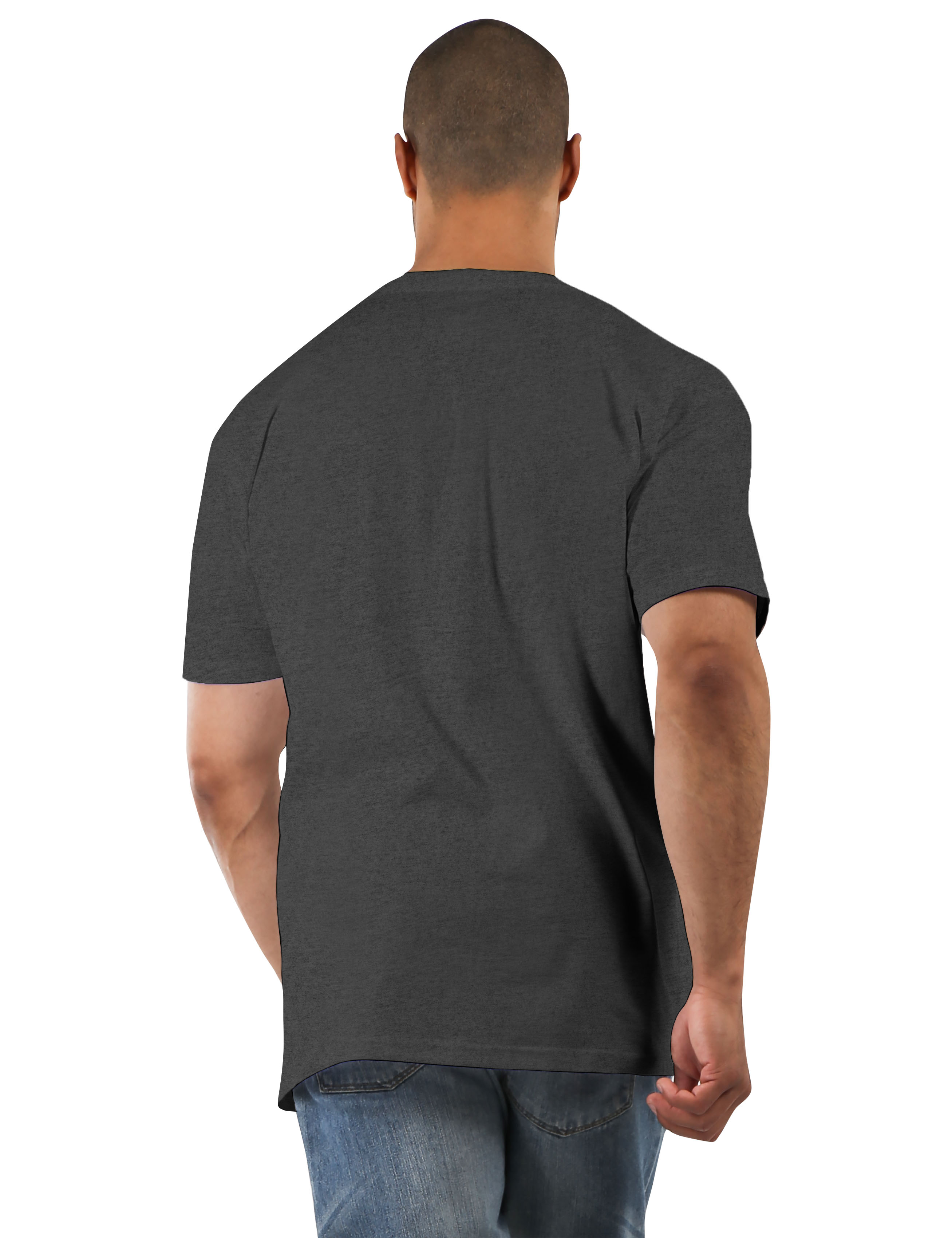 Ma Croix Mens Premium Pocket Tee Lightweight Cotton Workwear Crewneck Short Sleeve T Shirt - image 2 of 6
